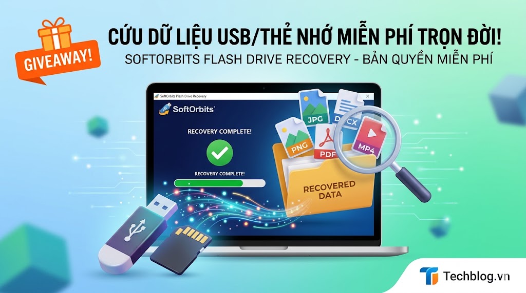 Bản Quyền Miễn Phí Trọn Đời SoftOrbits Flash Drive Recovery