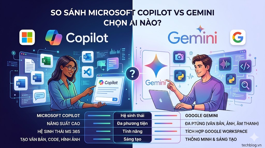 So Sánh Microsoft Copilot vs Gemini